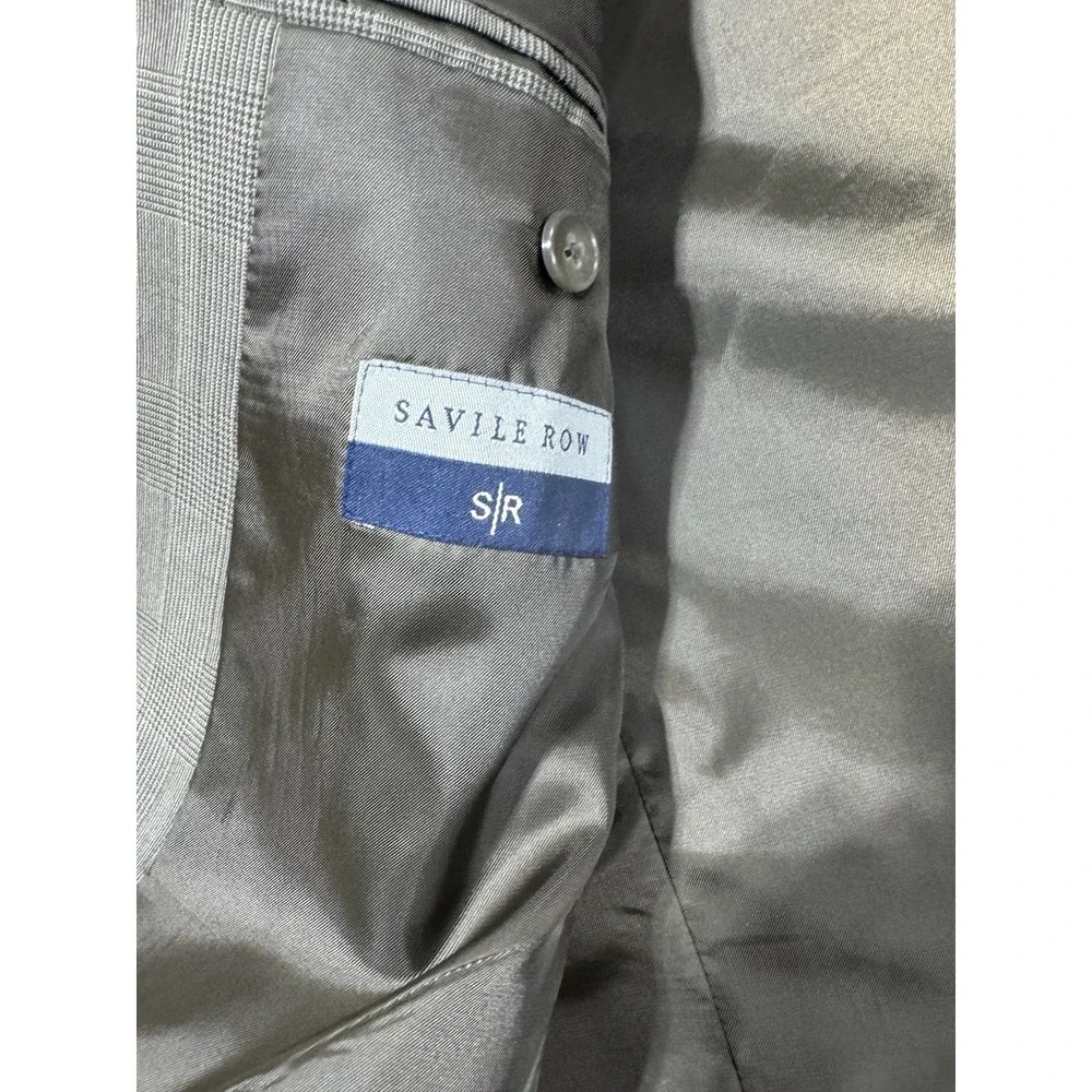 Savile‎ Row S/R Suit coat green windowpane L42